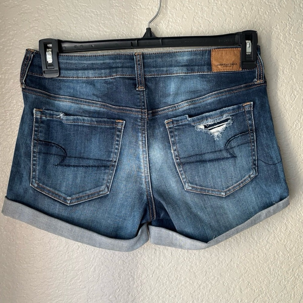 American Eagle OutfittersDenim ShortsCuffed Distressed Denim Jorts Cuffed S 8 - Picture 10 of 10